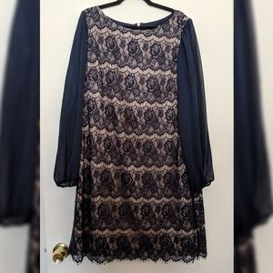 Eliza J Lace Long Sleeve Dress